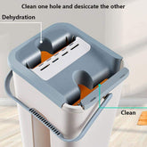 Professional Flat Squeeze Mop With 4 Reusable Mop Pads For Wet Dry Floor Cleaning,